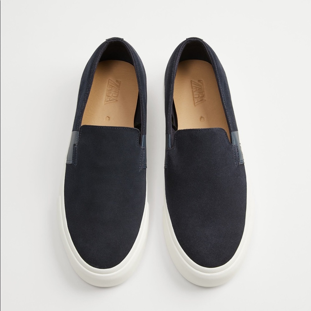 COPY - Zara Blue Suede Sneakers
